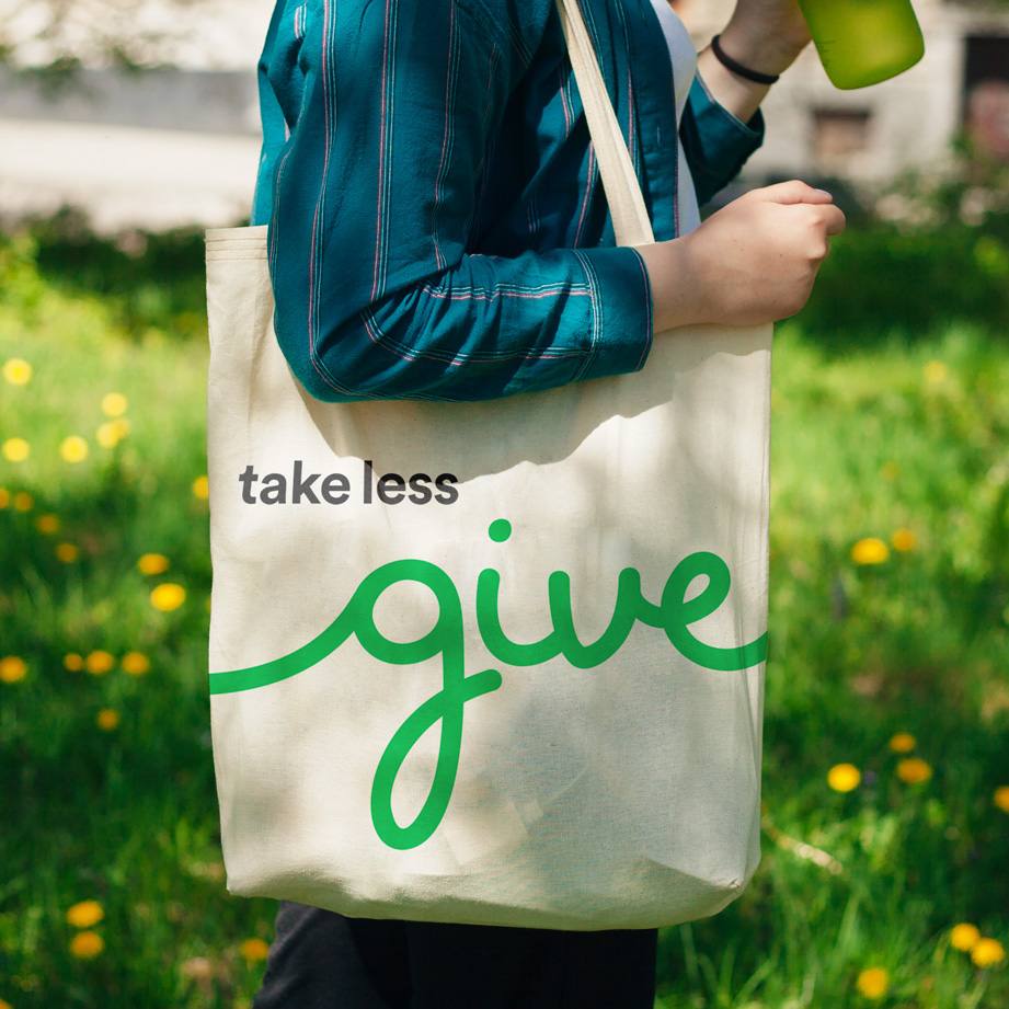 Lenzing™ Ecovero™ Take Less Give More Bag